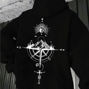 Black Graphic Hoodie